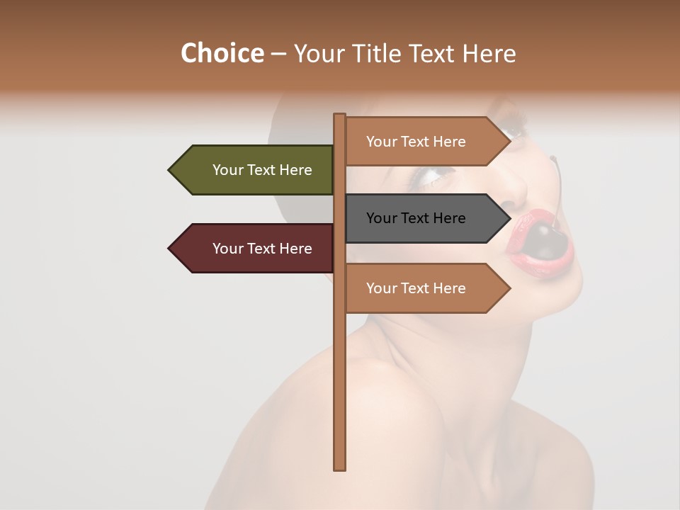 Girl Healthy Beautiful PowerPoint Template