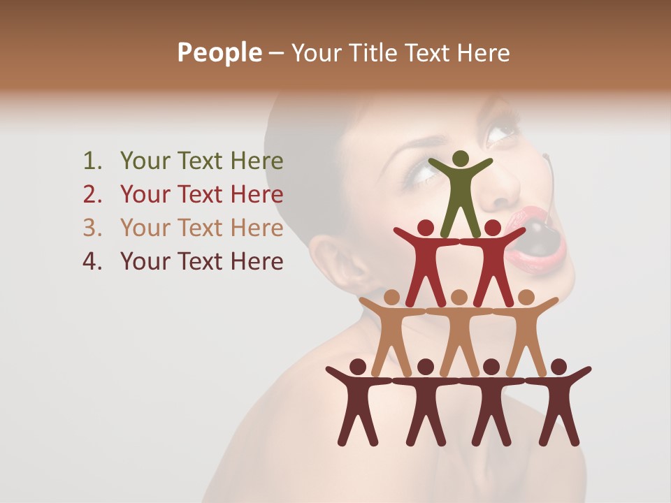 Girl Healthy Beautiful PowerPoint Template