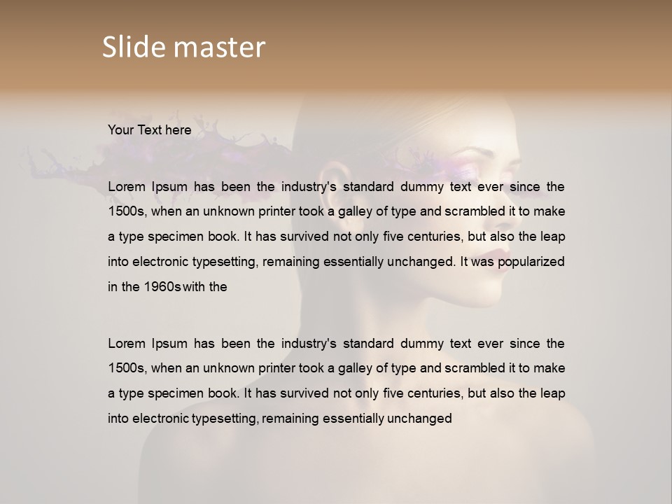 Naked Blonde Eye PowerPoint Template