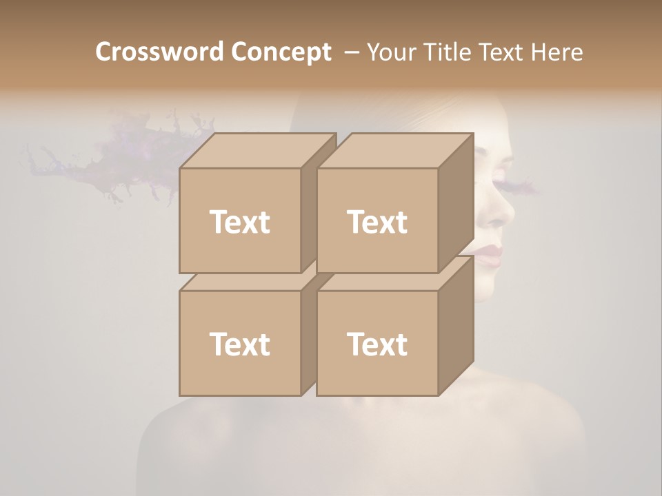Naked Blonde Eye PowerPoint Template