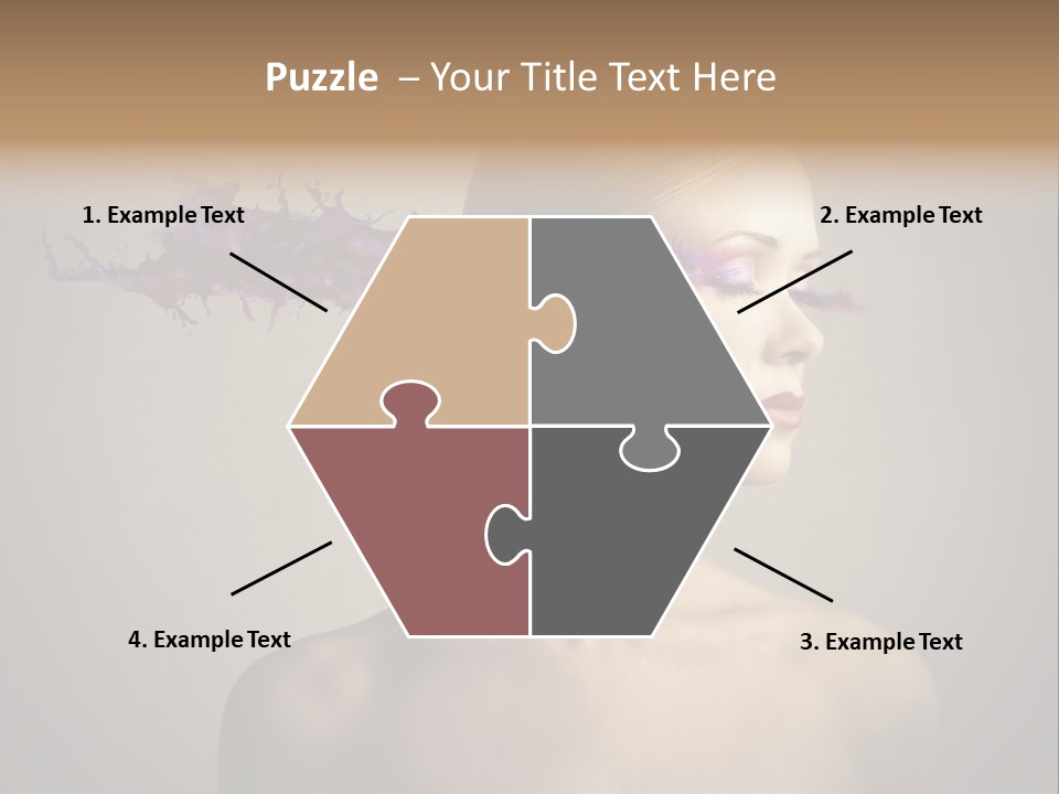 Naked Blonde Eye PowerPoint Template