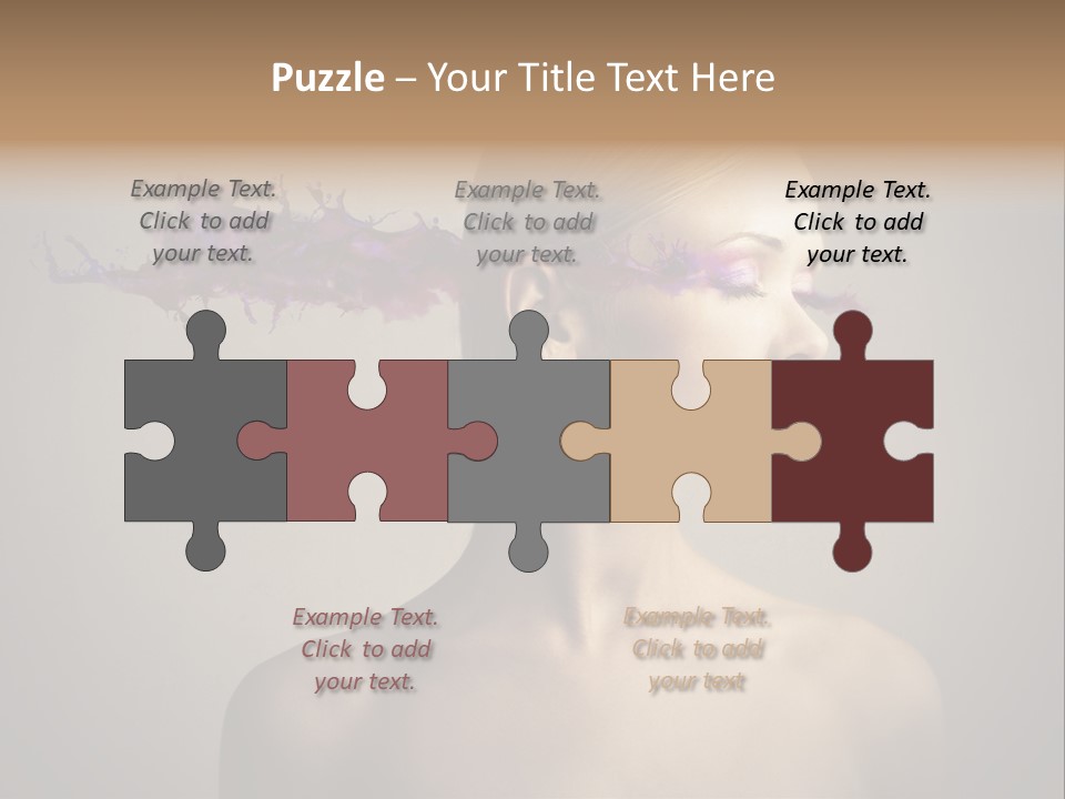 Naked Blonde Eye PowerPoint Template