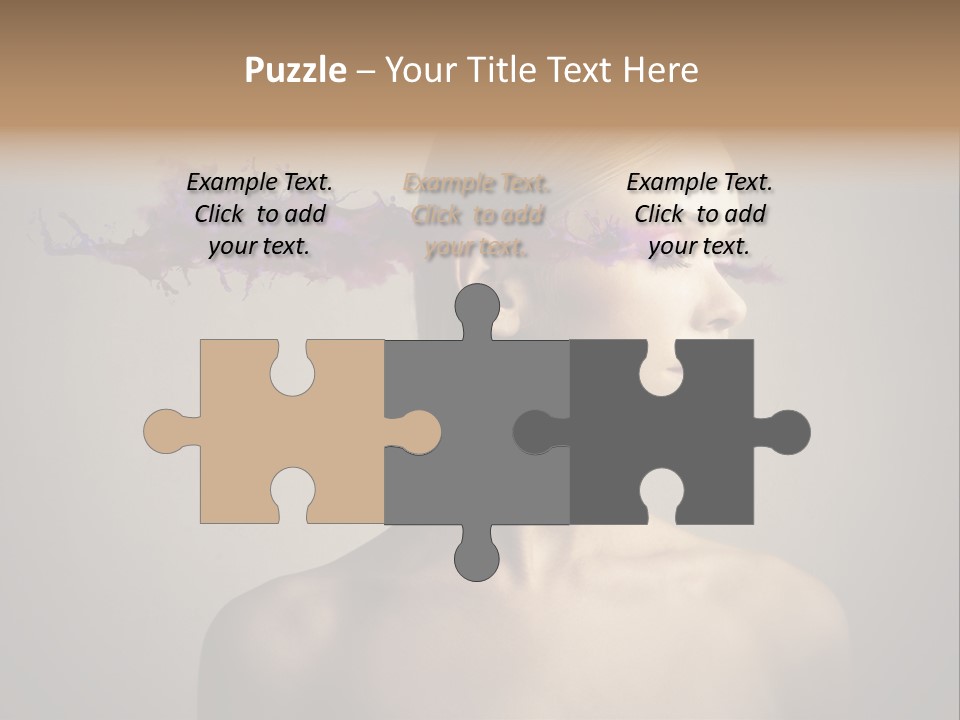 Naked Blonde Eye PowerPoint Template