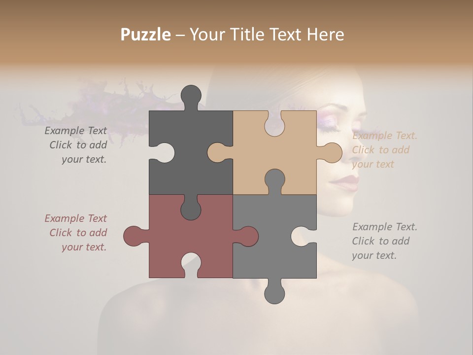 Naked Blonde Eye PowerPoint Template