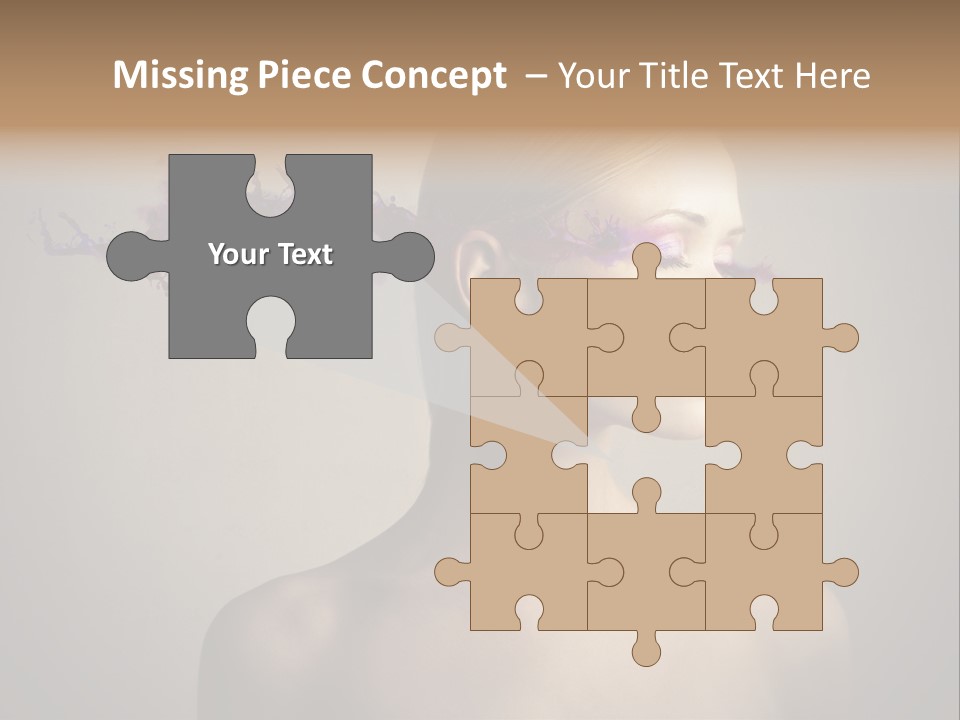 Naked Blonde Eye PowerPoint Template