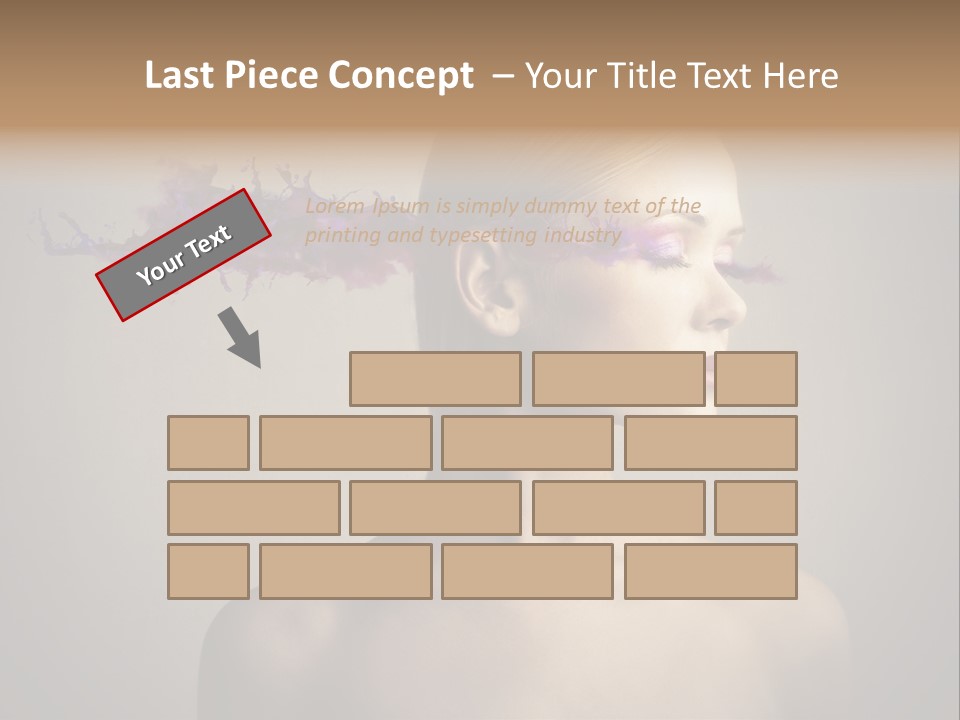 Naked Blonde Eye PowerPoint Template