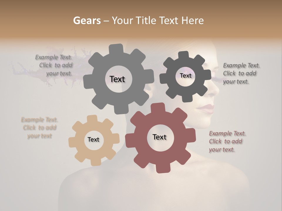 Naked Blonde Eye PowerPoint Template