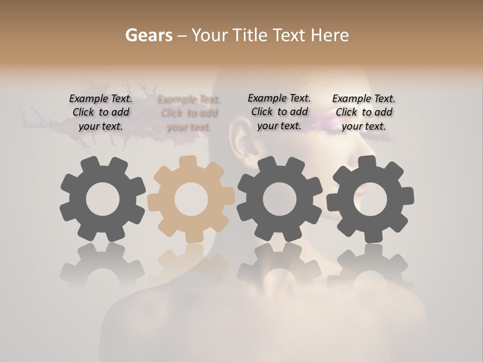 Naked Blonde Eye PowerPoint Template