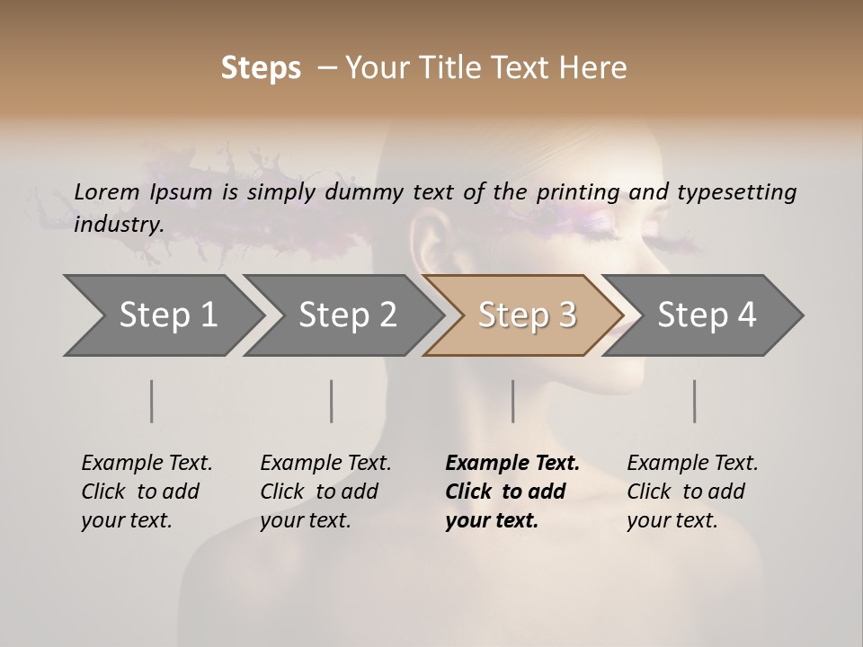 Naked Blonde Eye PowerPoint Template