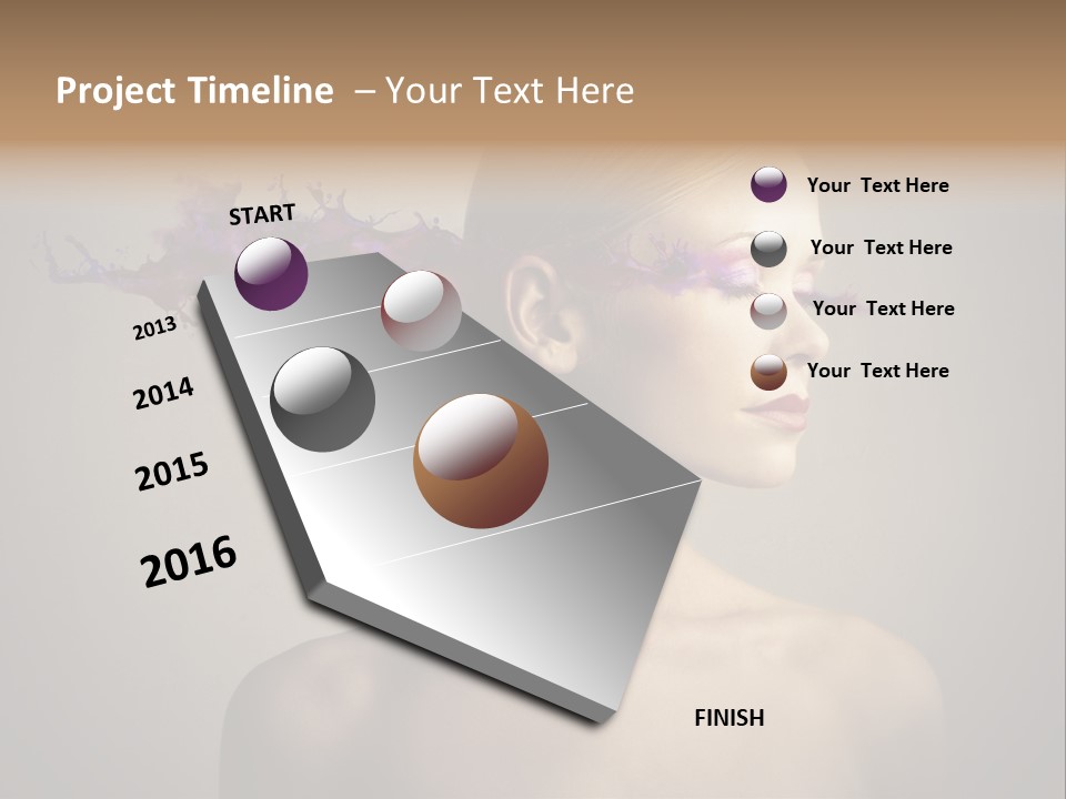 Naked Blonde Eye PowerPoint Template
