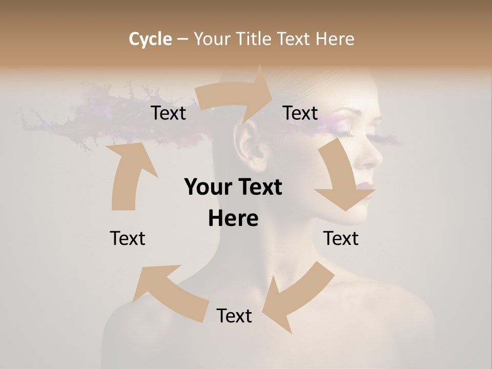 Naked Blonde Eye PowerPoint Template