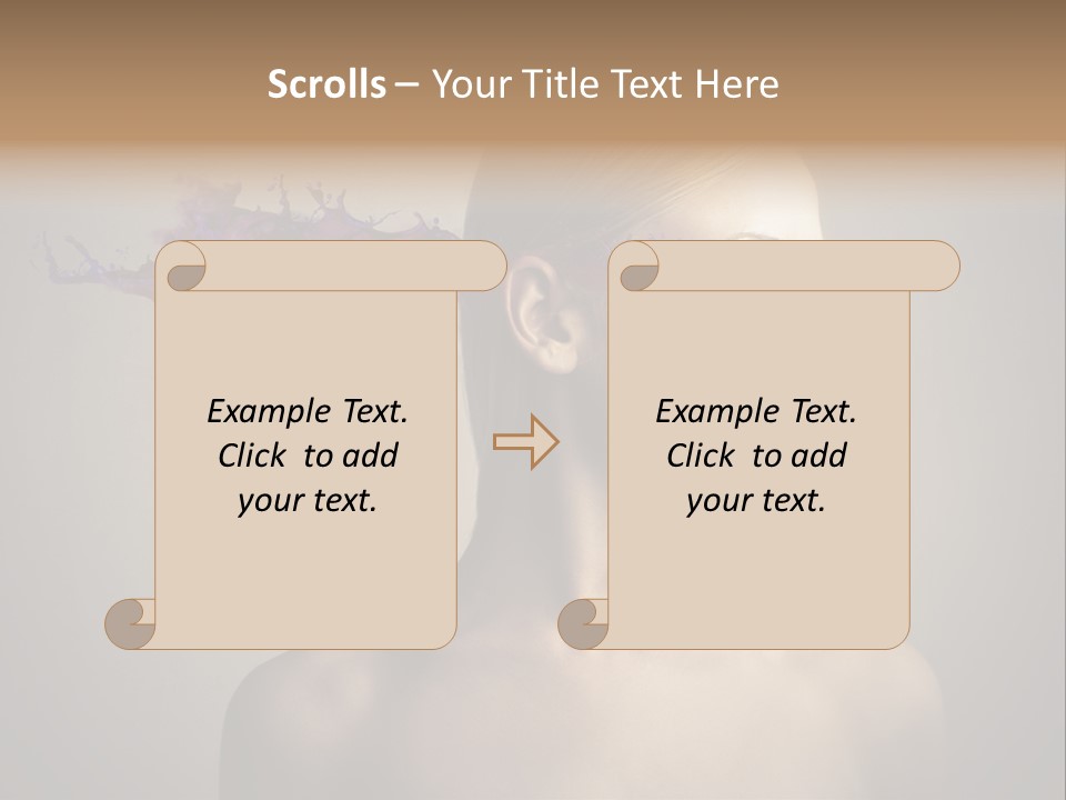 Naked Blonde Eye PowerPoint Template