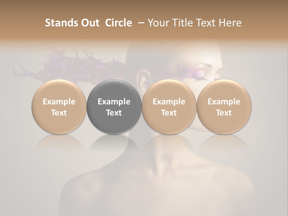 Naked Blonde Eye PowerPoint Template