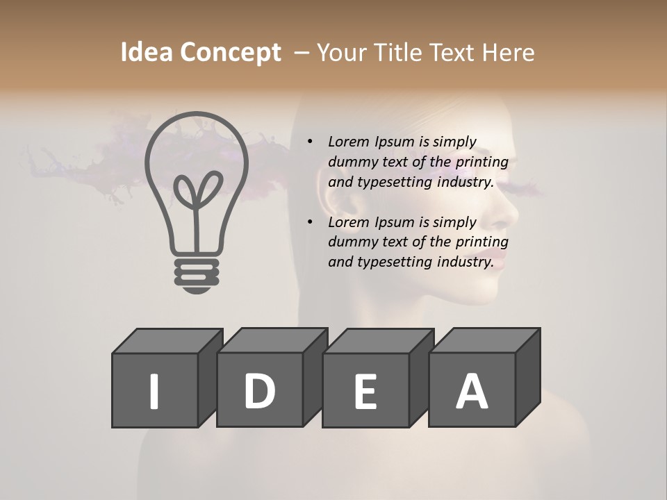 Naked Blonde Eye PowerPoint Template