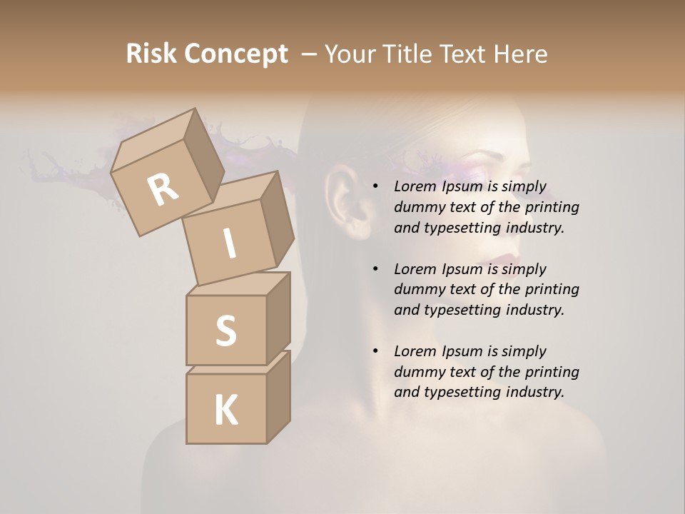 Naked Blonde Eye PowerPoint Template