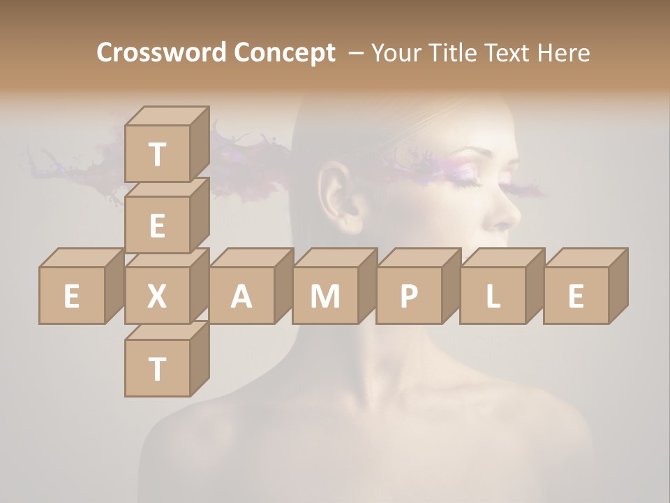 Naked Blonde Eye PowerPoint Template