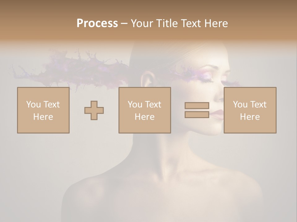 Naked Blonde Eye PowerPoint Template