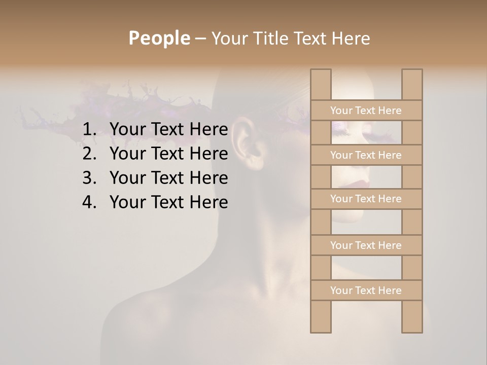 Naked Blonde Eye PowerPoint Template
