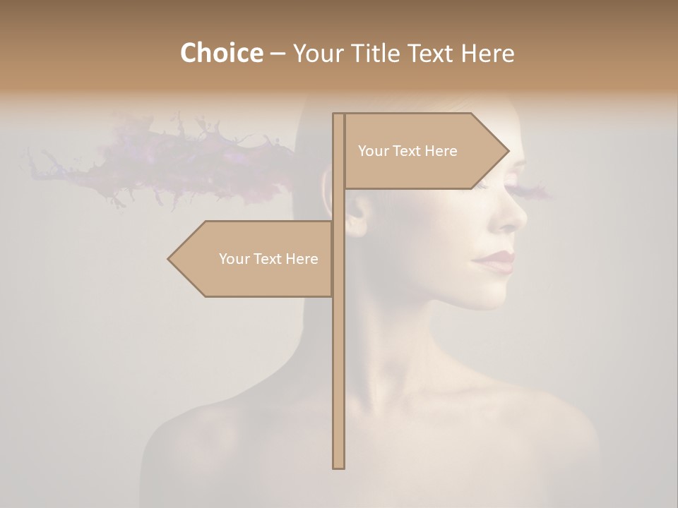 Naked Blonde Eye PowerPoint Template