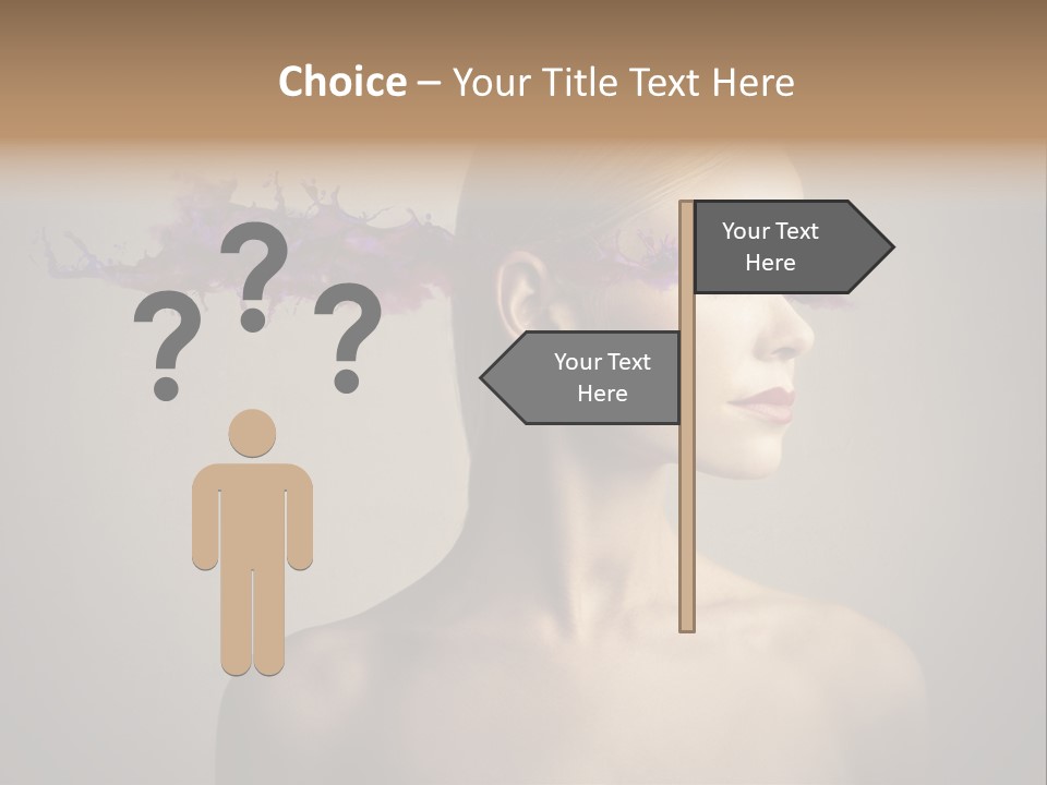 Naked Blonde Eye PowerPoint Template