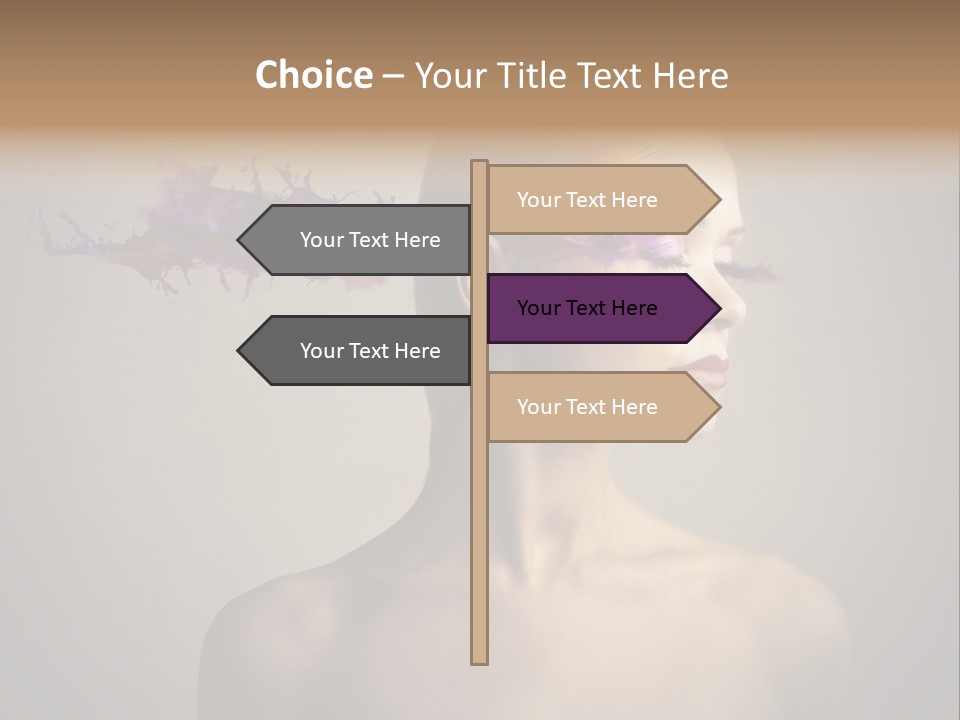 Naked Blonde Eye PowerPoint Template