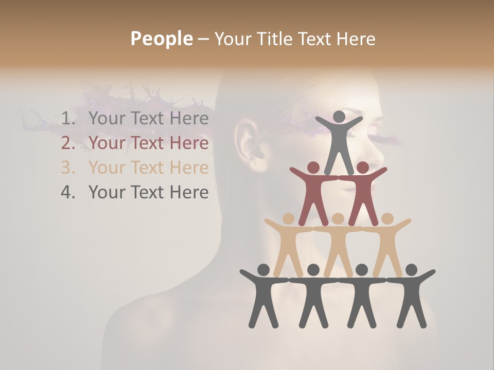 Naked Blonde Eye PowerPoint Template