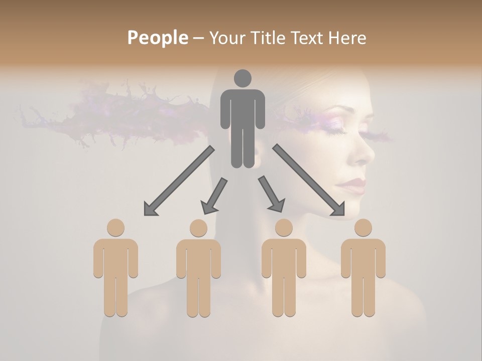 Naked Blonde Eye PowerPoint Template