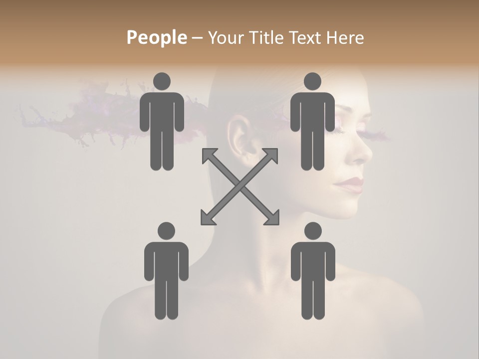 Naked Blonde Eye PowerPoint Template