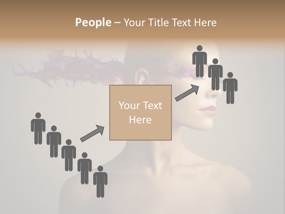 Naked Blonde Eye PowerPoint Template