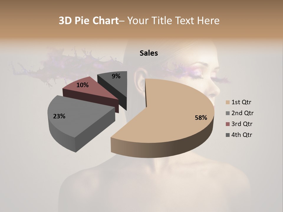 Naked Blonde Eye PowerPoint Template