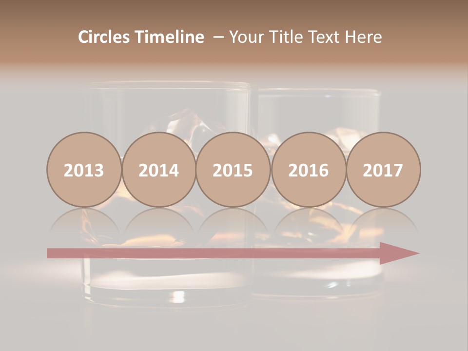 Gold Spirits Liquid PowerPoint Template