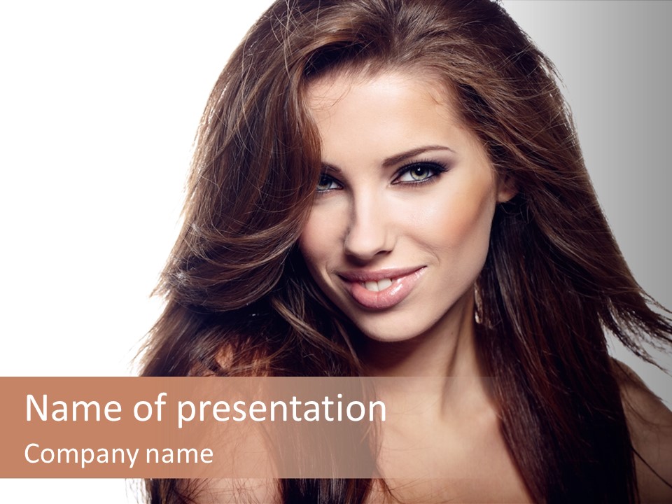 Isolated Natural Woman PowerPoint Template