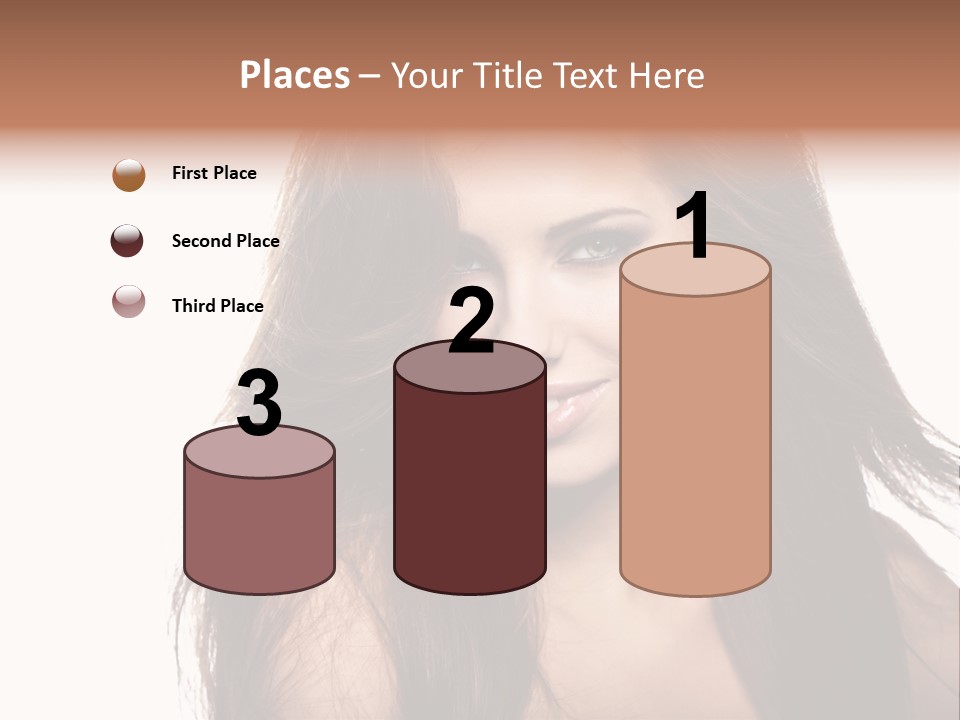 Isolated Natural Woman PowerPoint Template