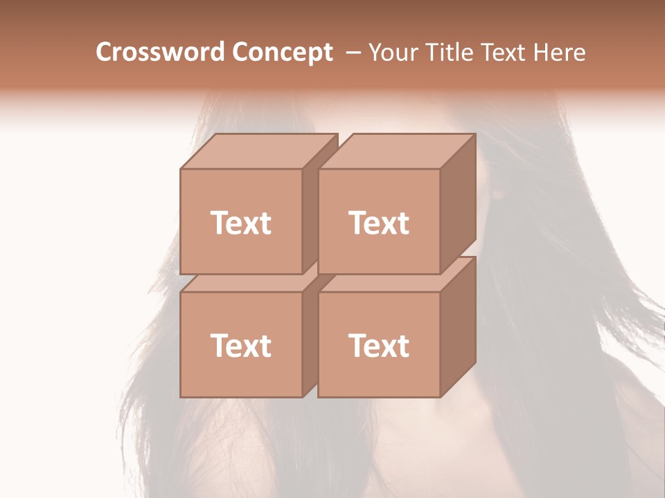Isolated Natural Woman PowerPoint Template