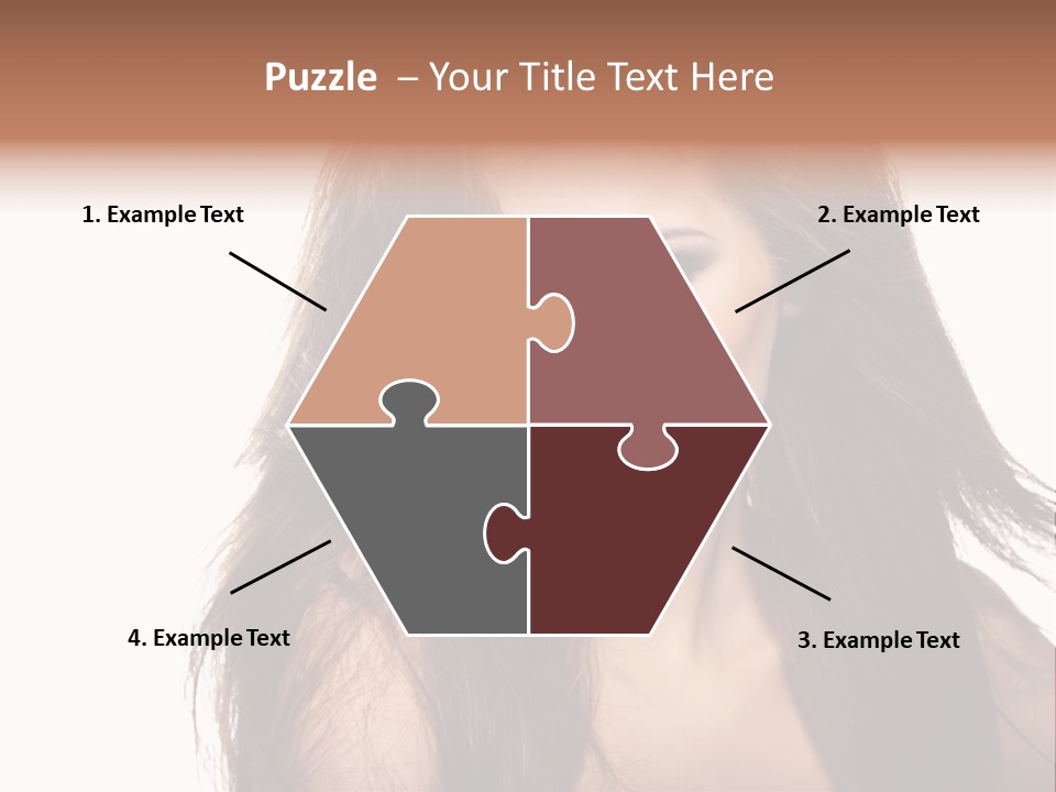 Isolated Natural Woman PowerPoint Template