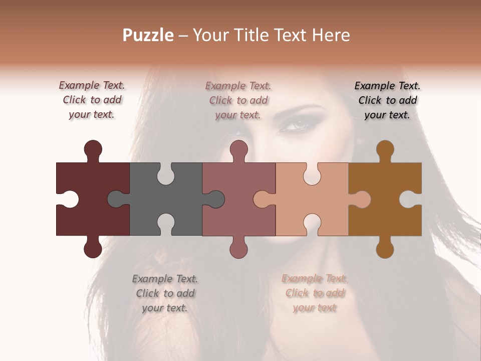 Isolated Natural Woman PowerPoint Template