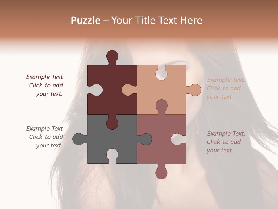 Isolated Natural Woman PowerPoint Template