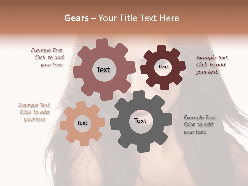 Isolated Natural Woman PowerPoint Template