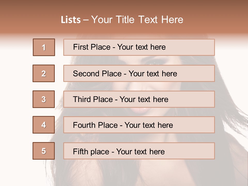 Isolated Natural Woman PowerPoint Template