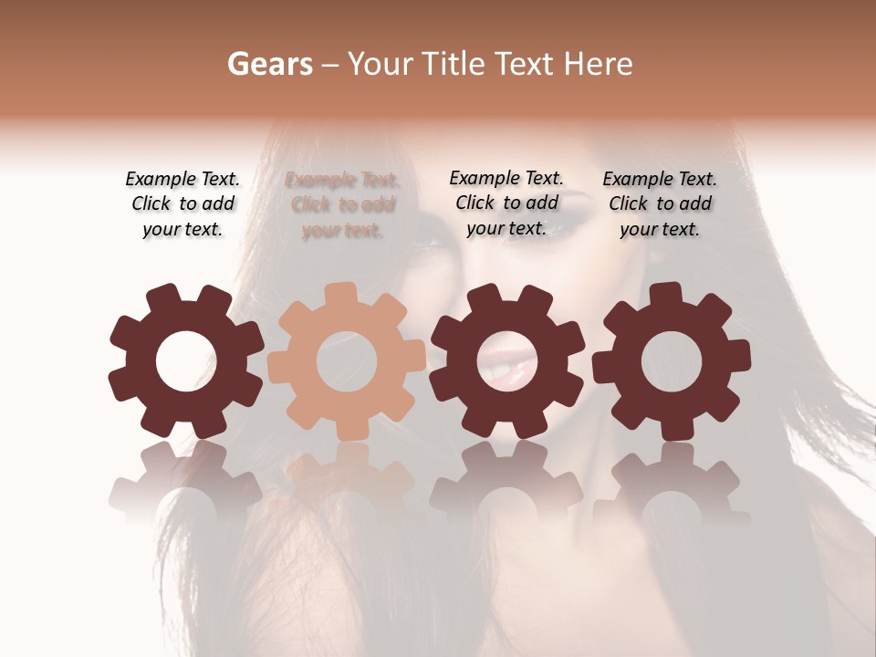 Isolated Natural Woman PowerPoint Template