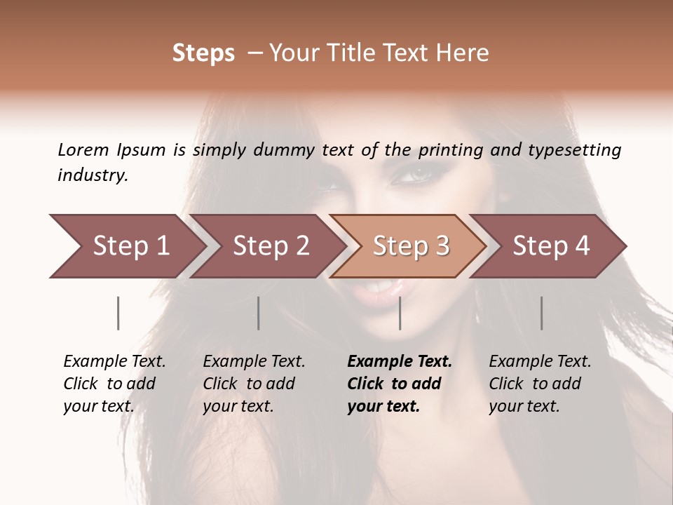Isolated Natural Woman PowerPoint Template