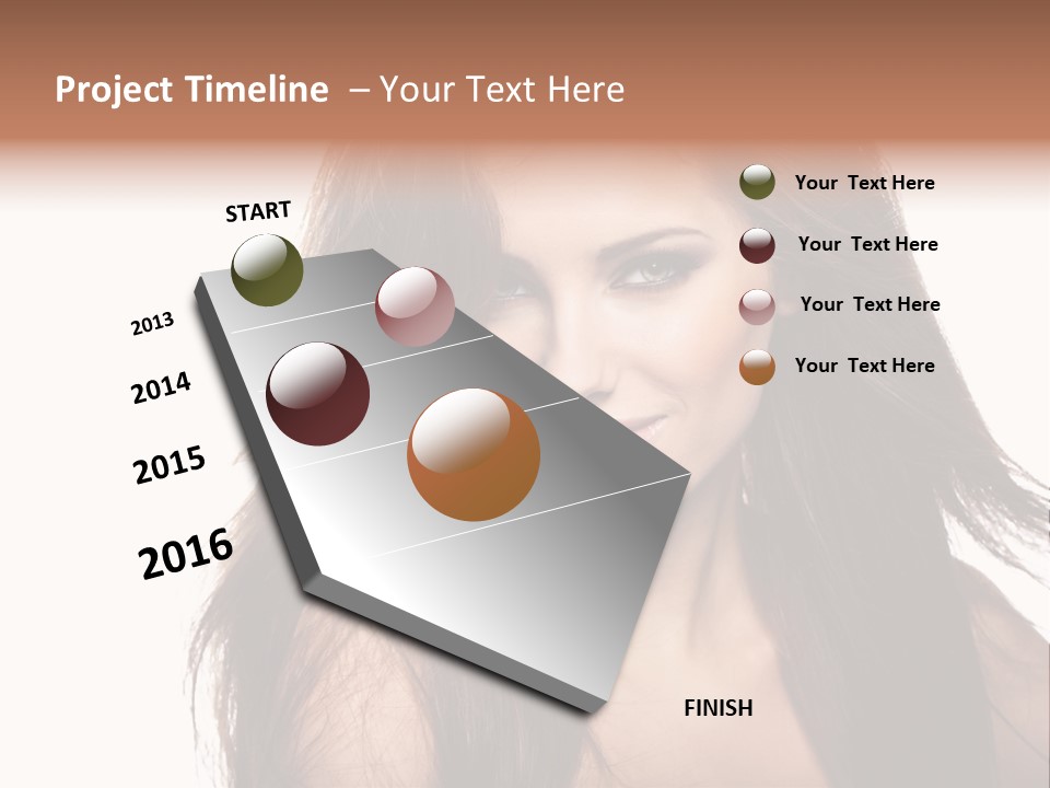 Isolated Natural Woman PowerPoint Template