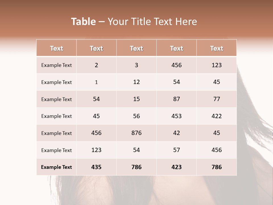 Isolated Natural Woman PowerPoint Template