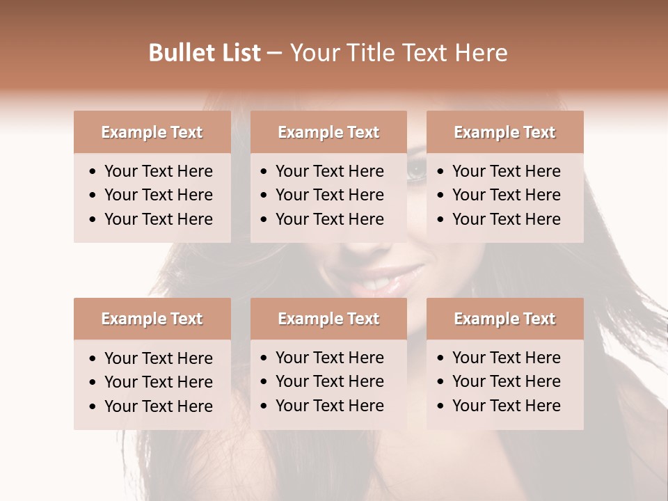 Isolated Natural Woman PowerPoint Template