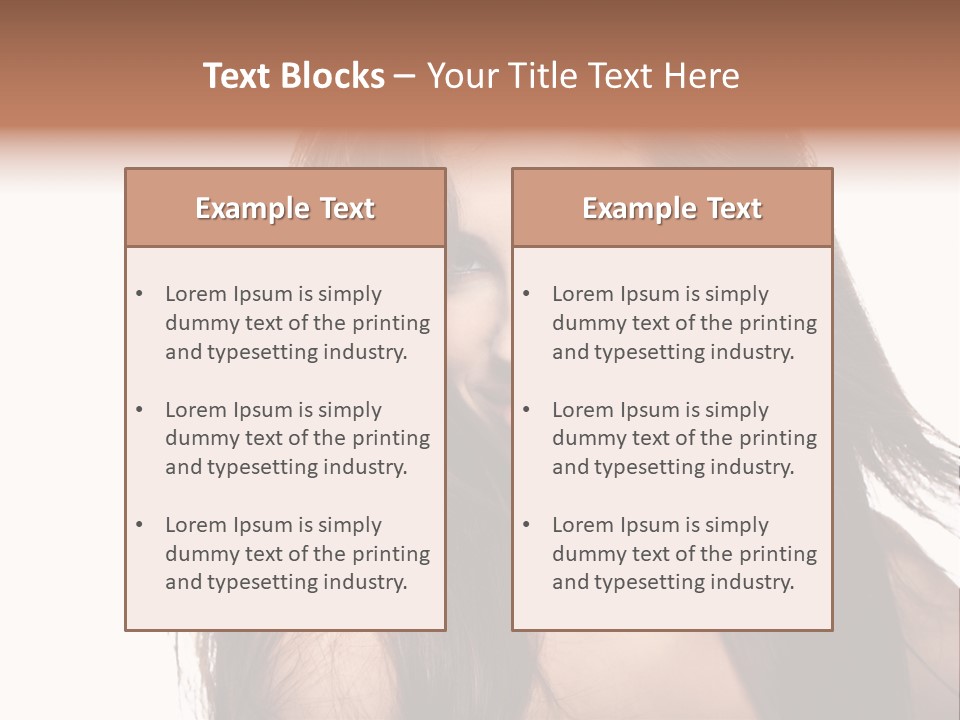 Isolated Natural Woman PowerPoint Template