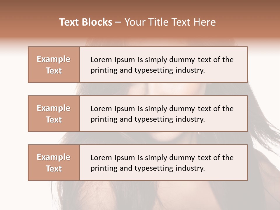 Isolated Natural Woman PowerPoint Template