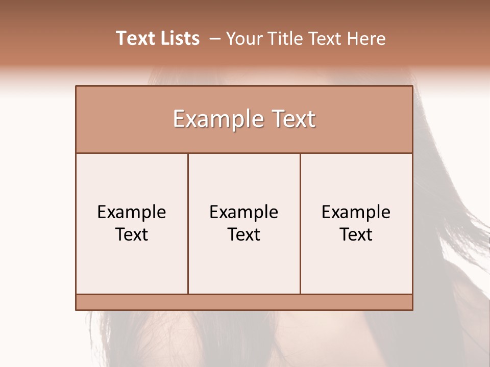 Isolated Natural Woman PowerPoint Template