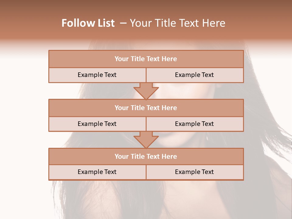 Isolated Natural Woman PowerPoint Template