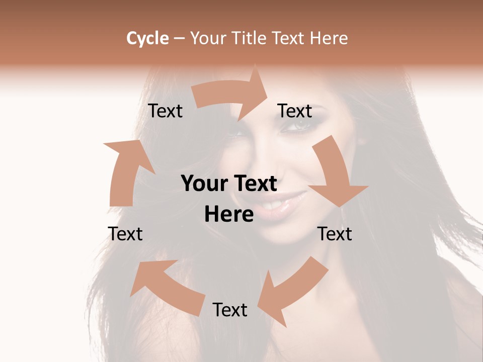 Isolated Natural Woman PowerPoint Template