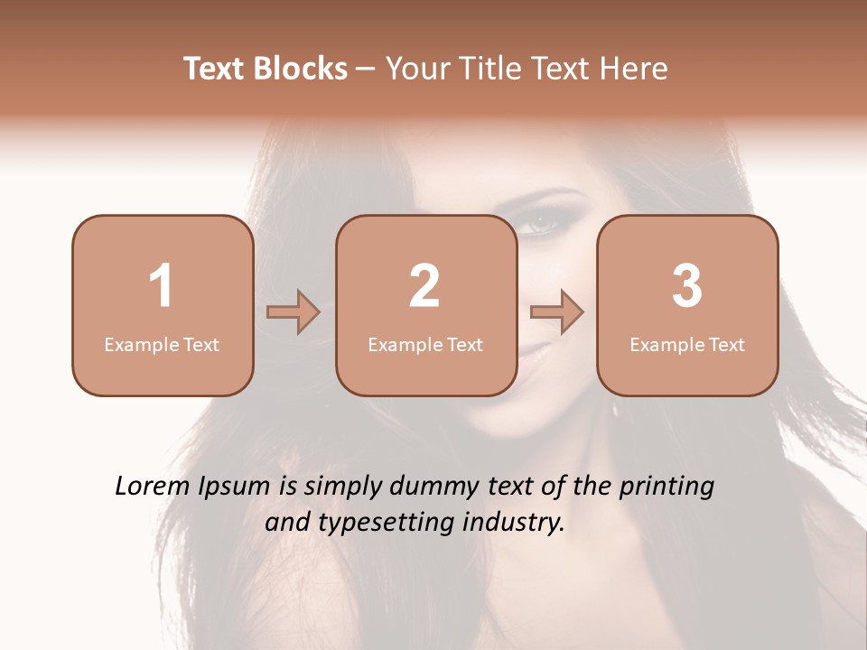 Isolated Natural Woman PowerPoint Template